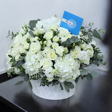 White Hydrangea and Rose Bouquet